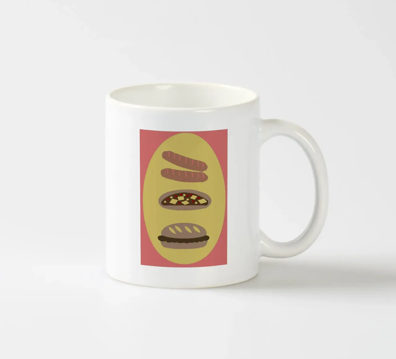 Salsiccia e pizza tazza in ceramica da TRENDY POSTER SHOP