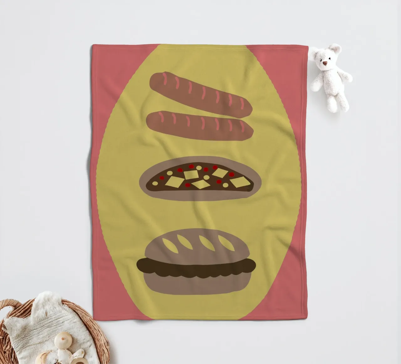 Salsiccia e pizza coperta in pile da TRENDY POSTER SHOP