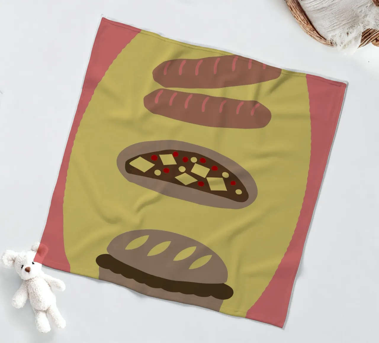 Salsiccia e pizza coperta in pile da TRENDY POSTER SHOP