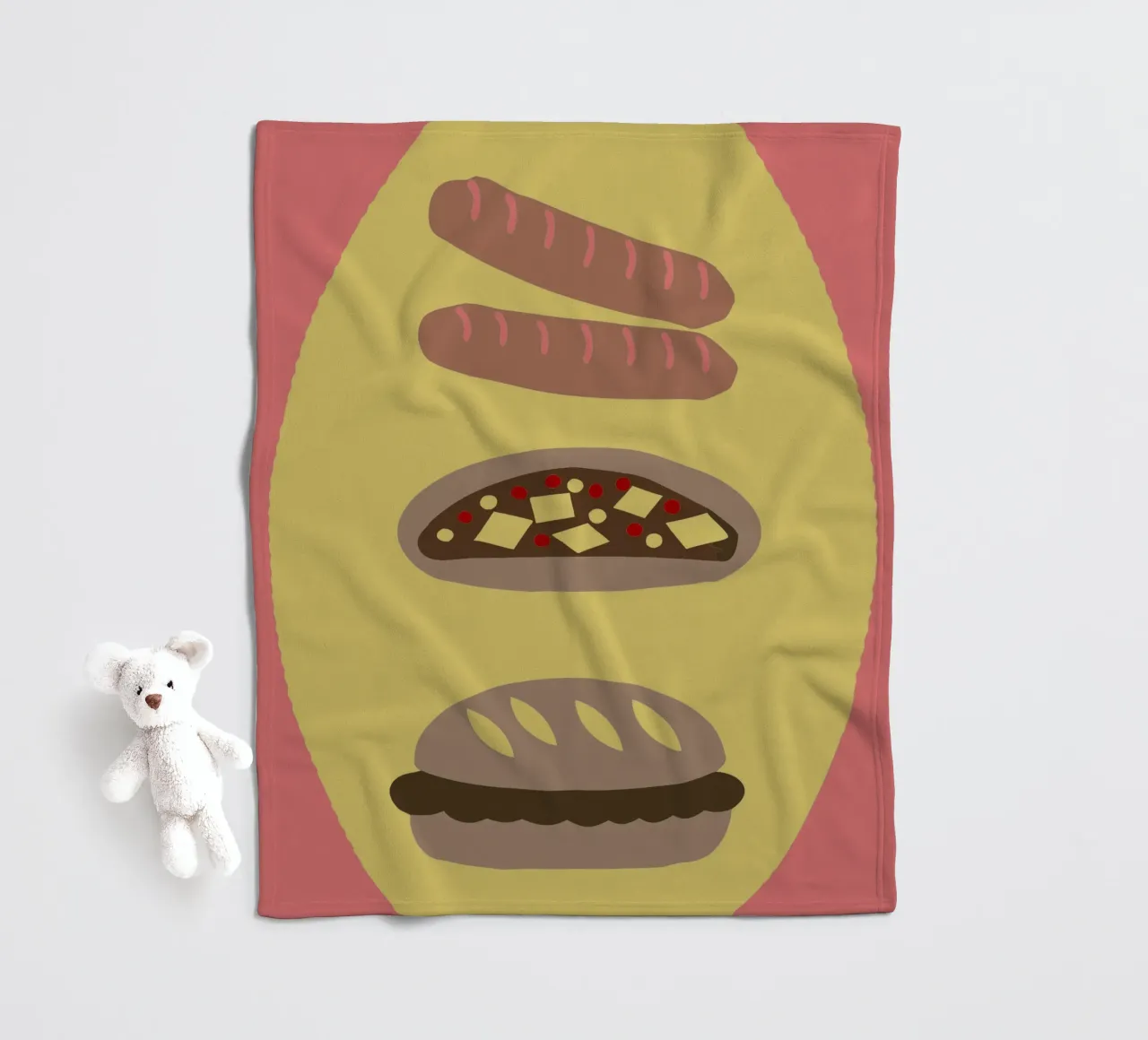 Salsiccia e pizza coperta in pile da TRENDY POSTER SHOP