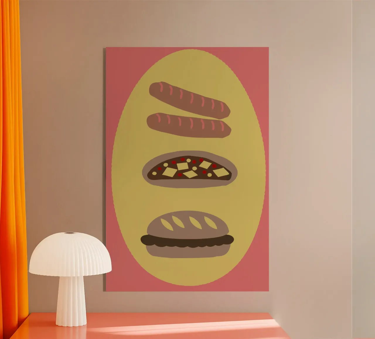 Salsiccia e pizza plexiglass da TRENDY POSTER SHOP