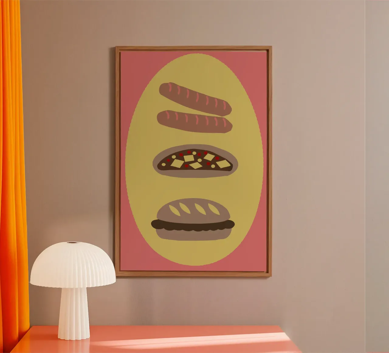 Salsiccia e pizza alluminio dibond da TRENDY POSTER SHOP