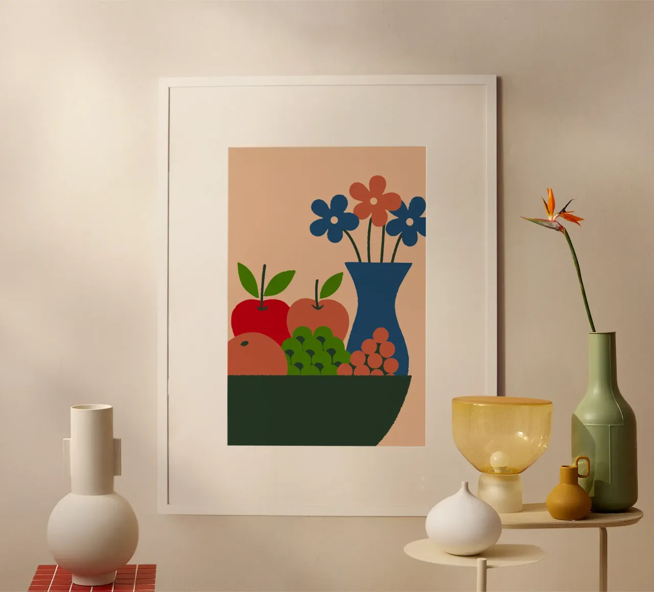 Frutti e fiori poster con telaio in alluminio da TRENDY POSTER SHOP