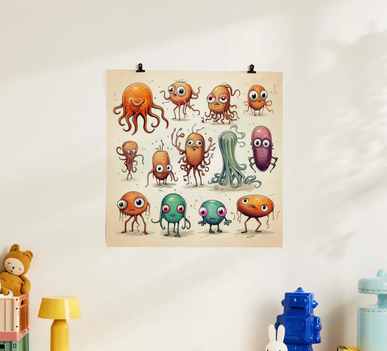 Retro-Tintenfisch-Bande Poster von Funny Animals