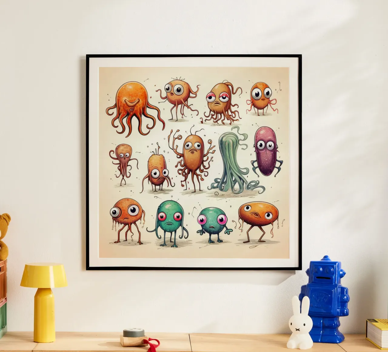 Retro-Tintenfisch-Bande Poster von Funny Animals