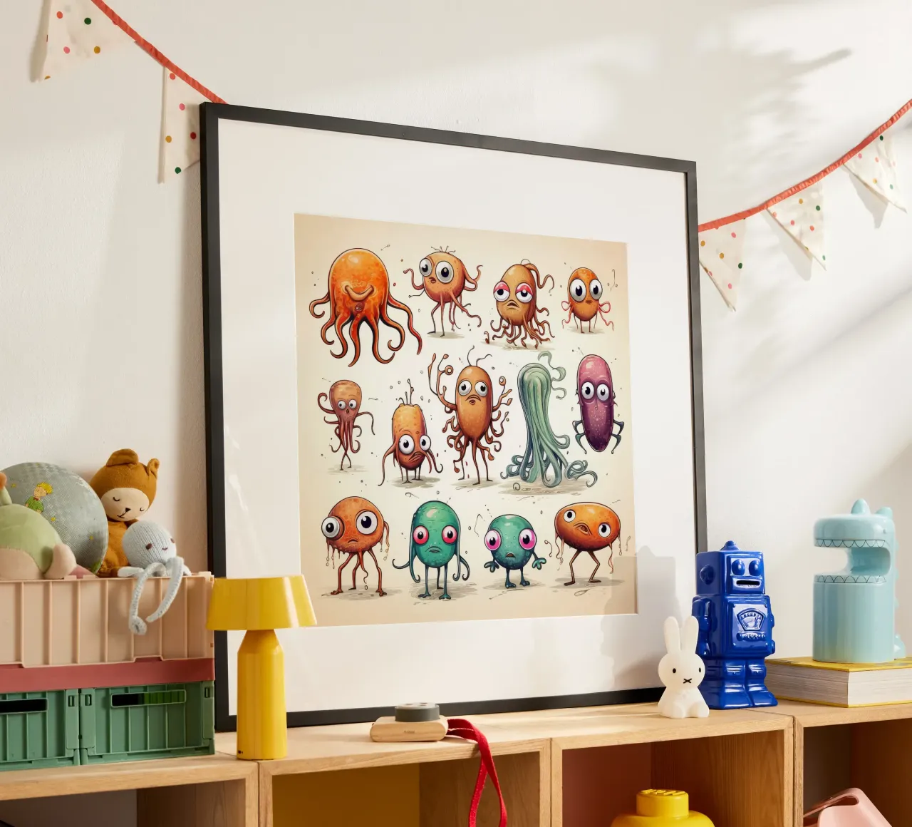 Retro-Tintenfisch-Bande Poster von Funny Animals