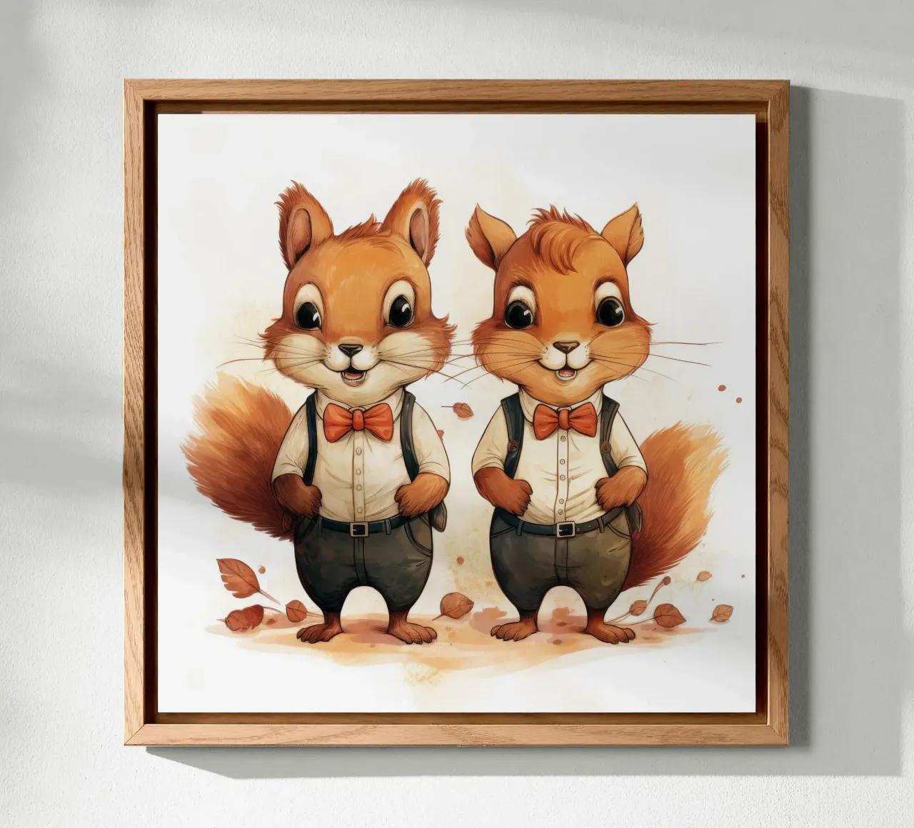 Retro Squirrel Duo alluminio dibond da Funny Animals