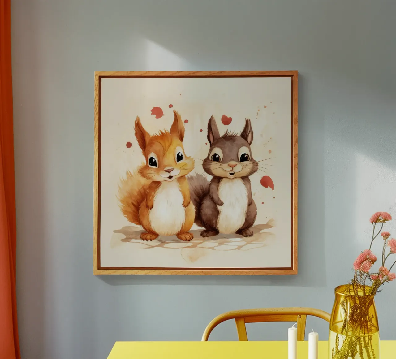 Retro Squirrel Duo plexiglass da Funny Animals