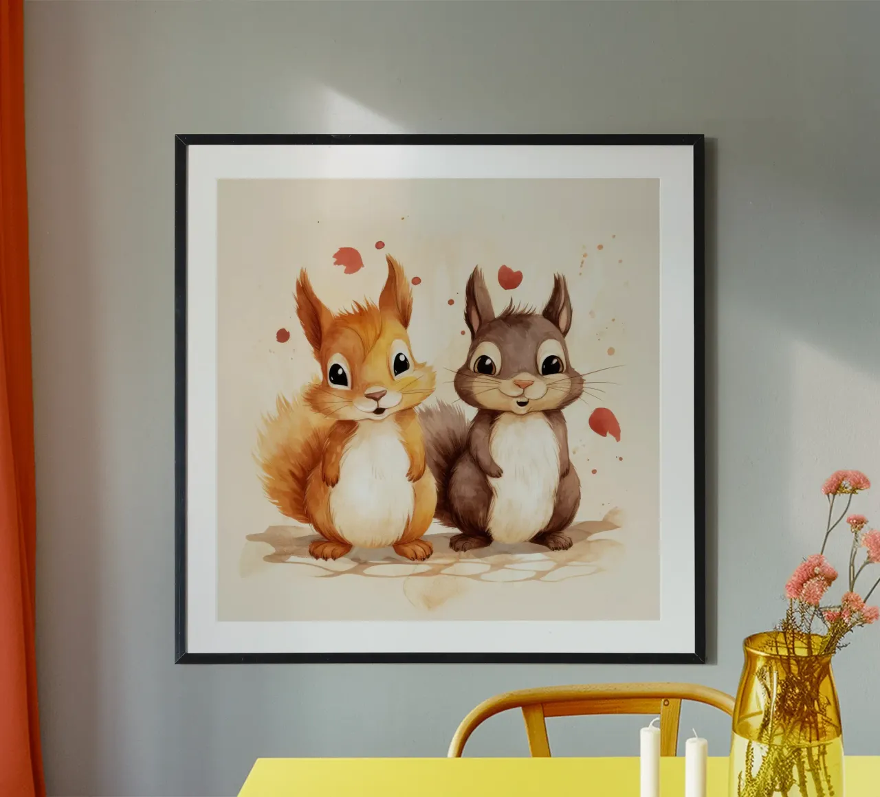 Retro Squirrel Duo carta hahnemühle da Funny Animals