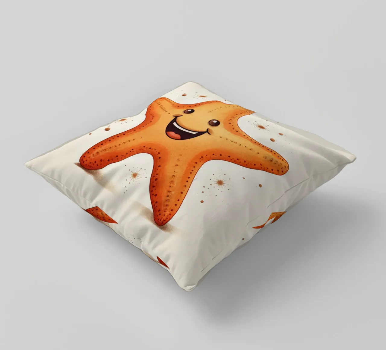 Retro Starfish decorative cushion by Funny Animals