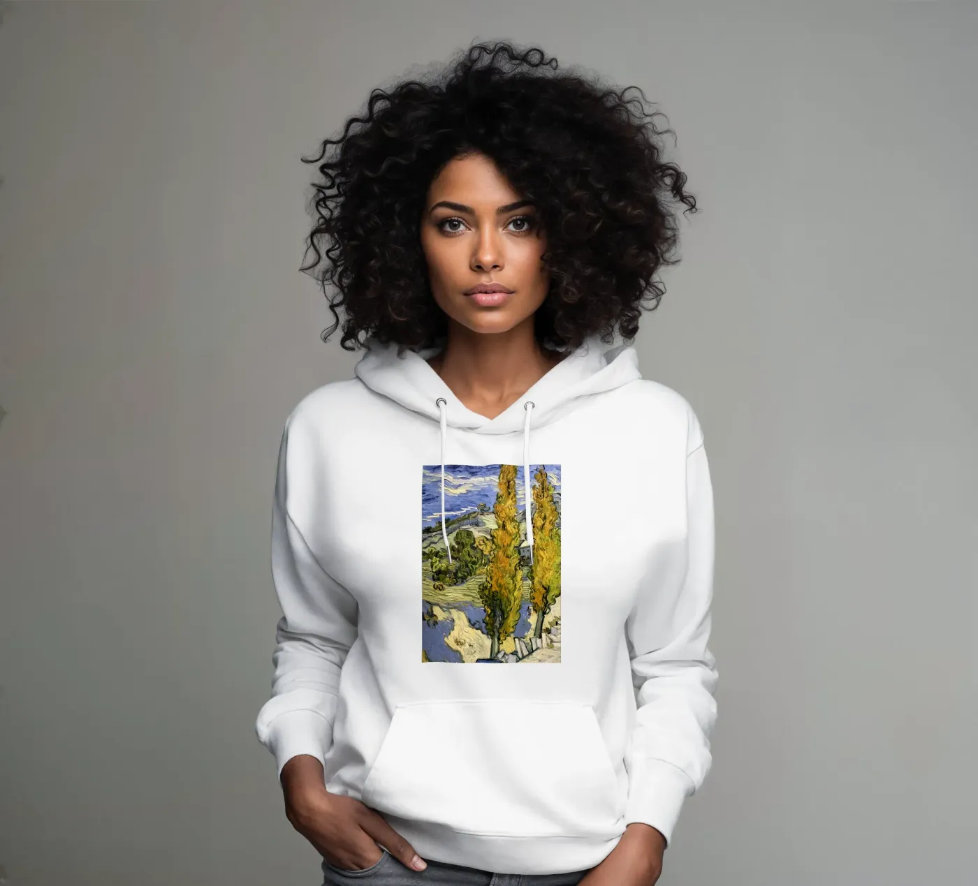 two large pine trees hoodie by cloud shop