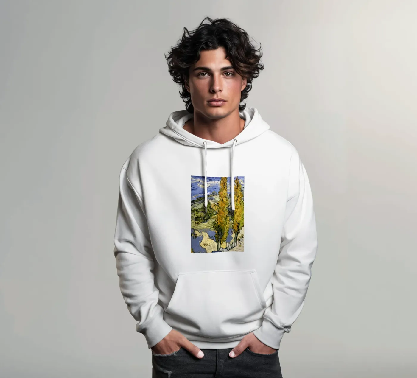 two large pine trees hoodie by cloud shop