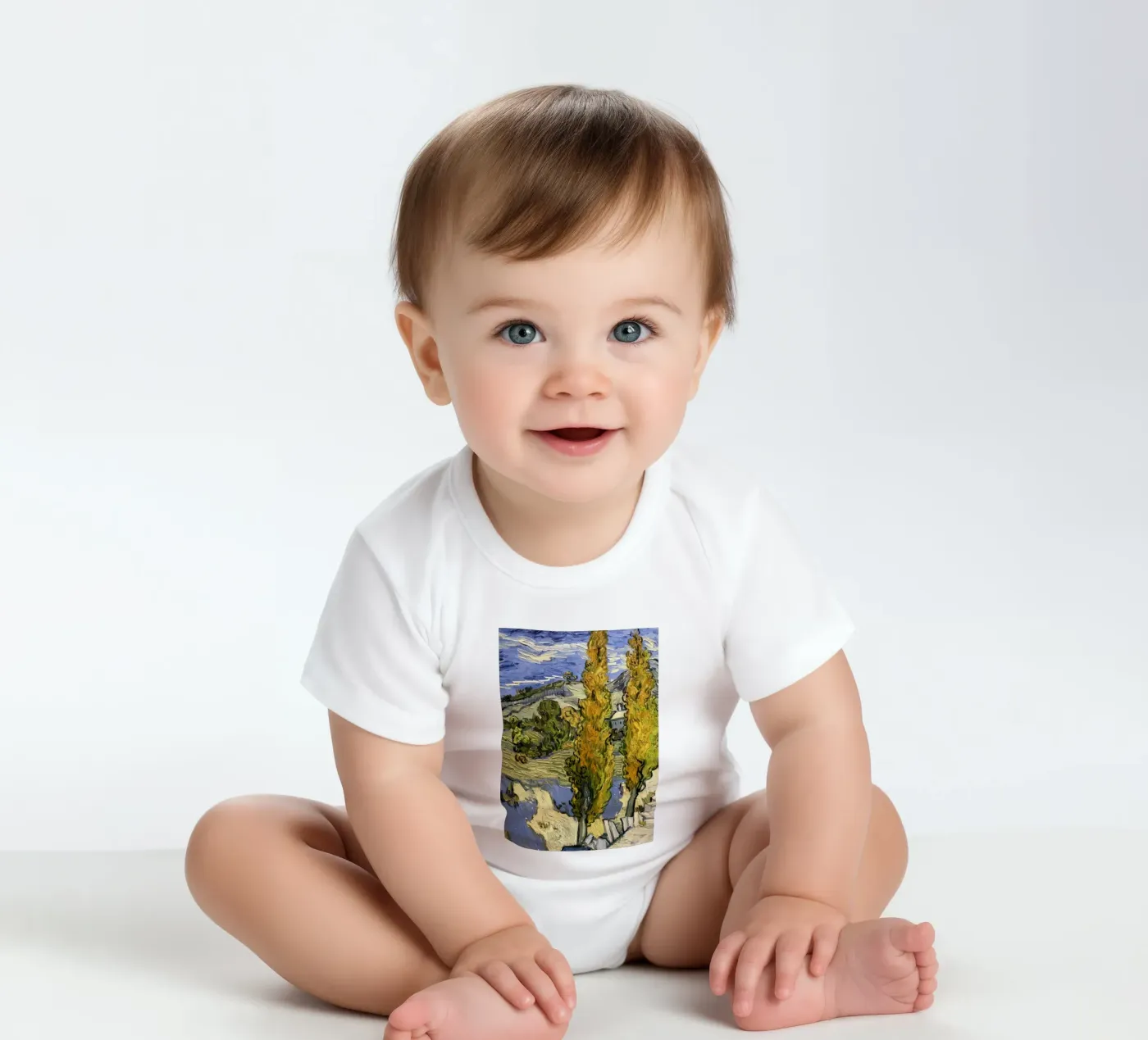 zwei große Kiefern Kurzarm Babybody von cloud shop