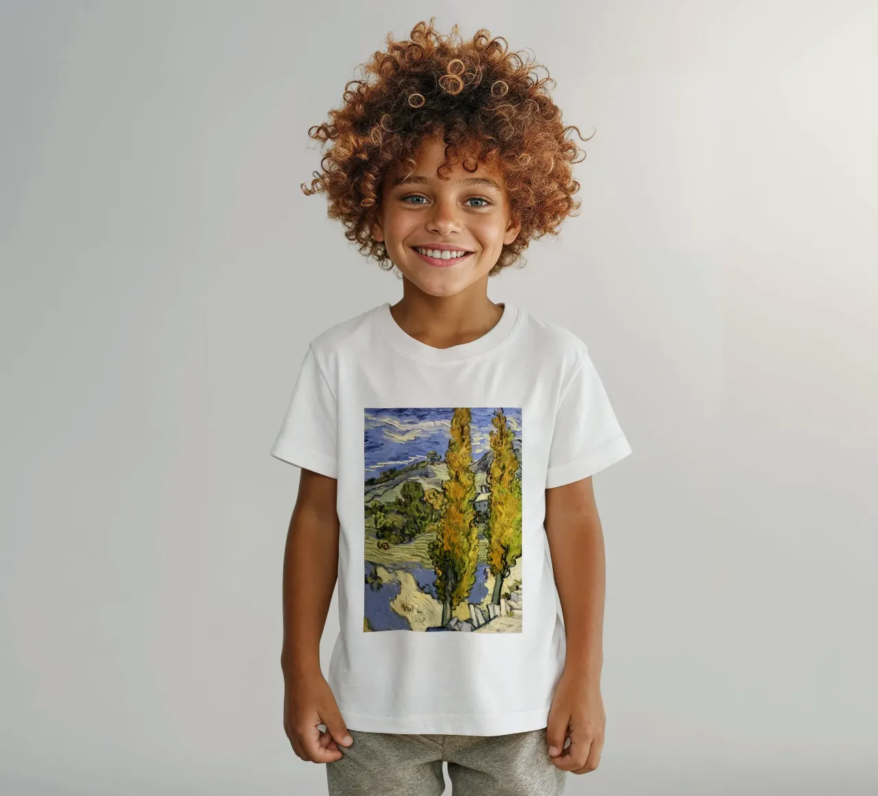 two large pine trees t-shirt bambini da cloud shop