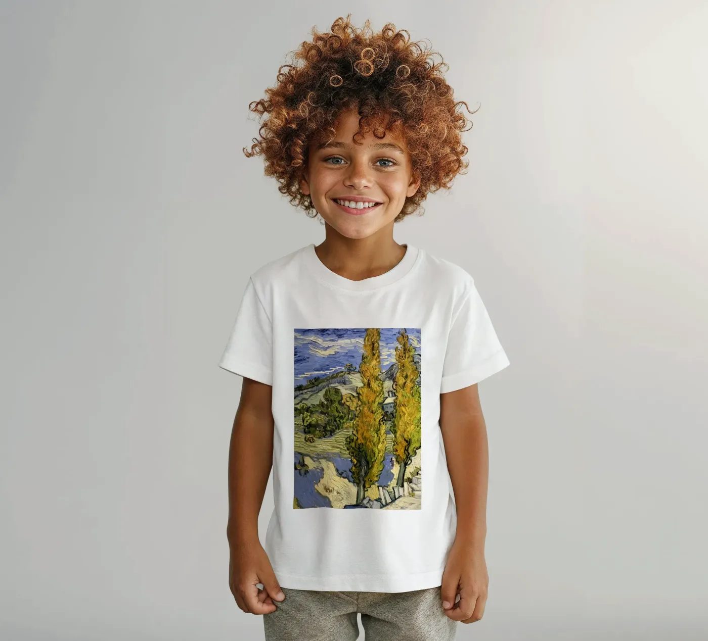 two large pine trees kids t-shirt by cloud shop