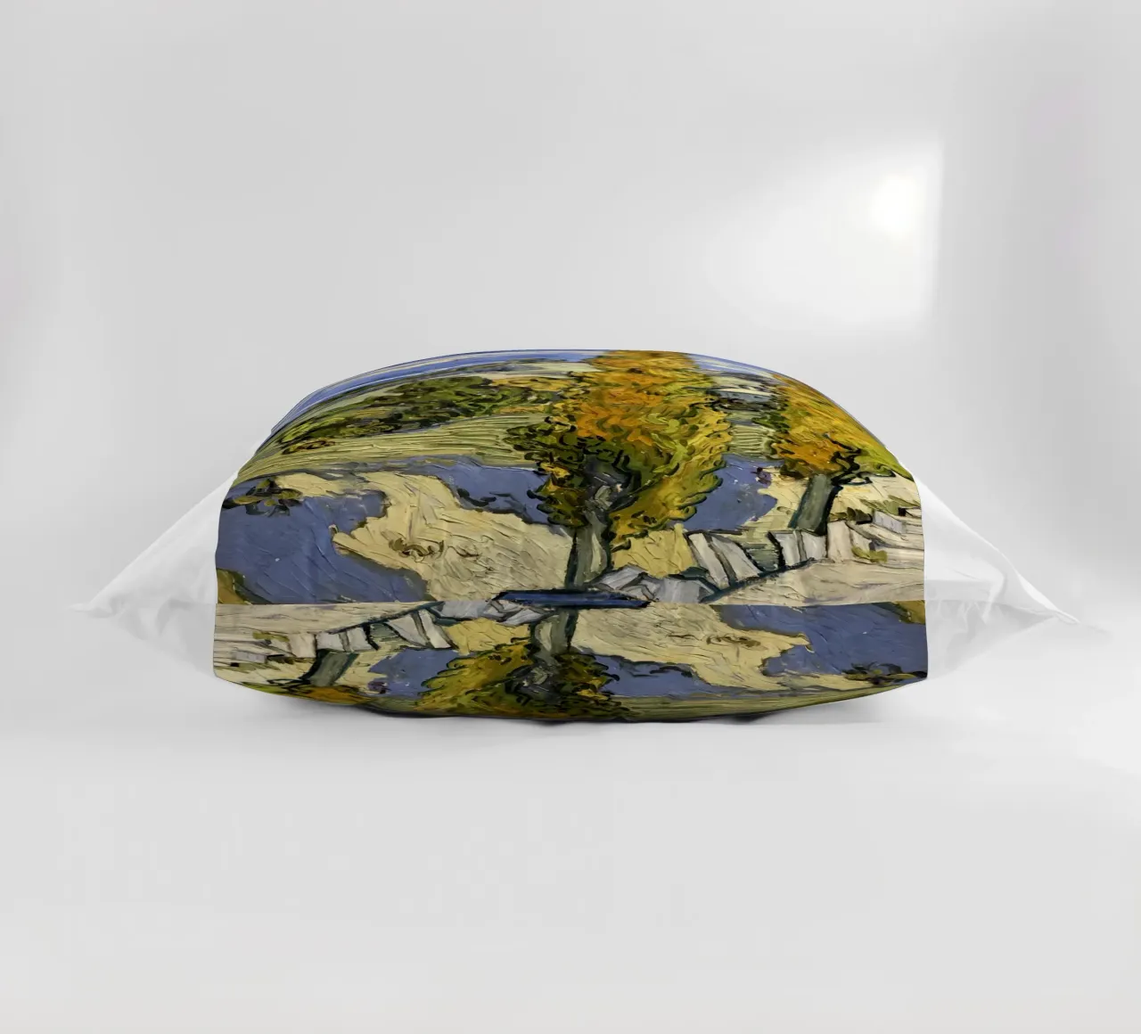 two large pine trees decorative cushion by cloud shop