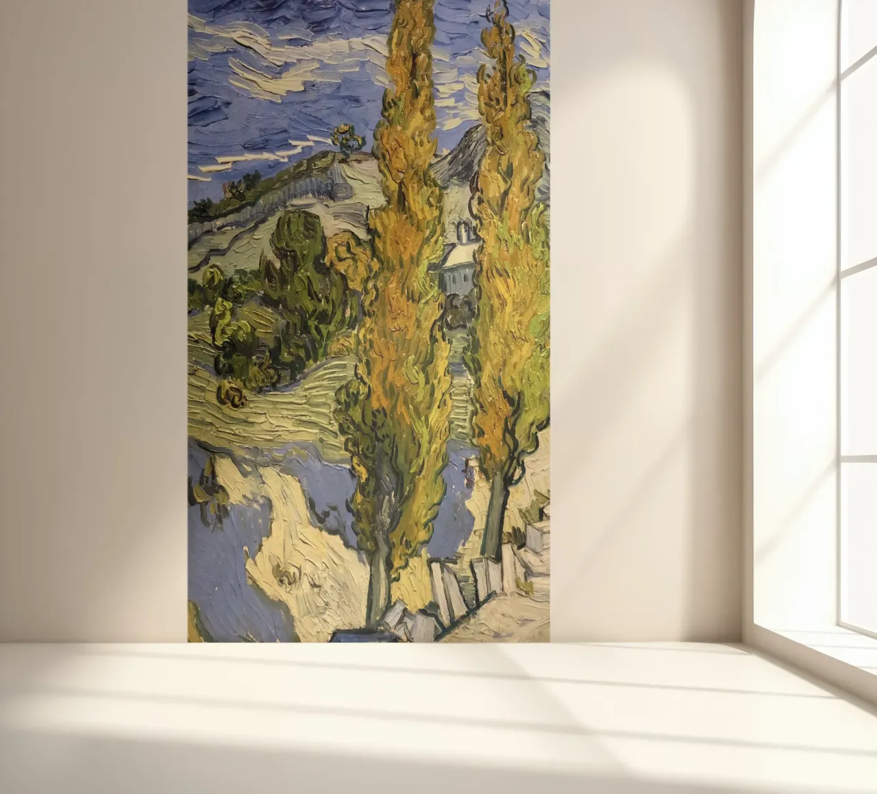 twee grote pijnbomen fotobehang van cloud shop