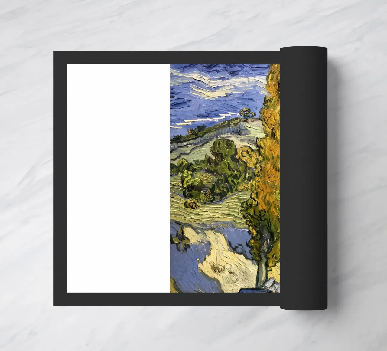 two large pine trees doormat by cloud shop