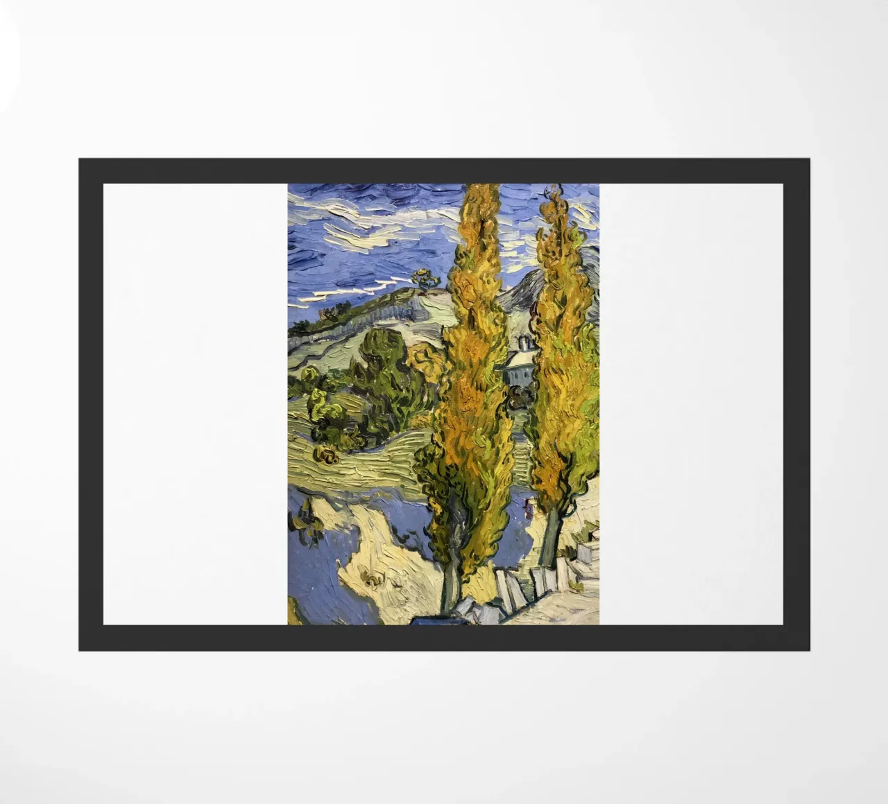 two large pine trees doormat by cloud shop