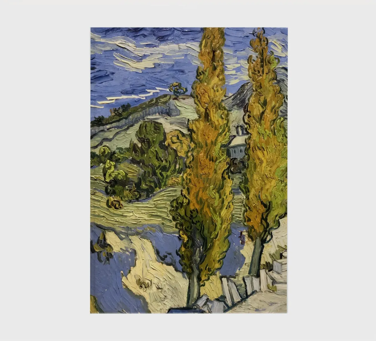 two large pine trees notebook by cloud shop