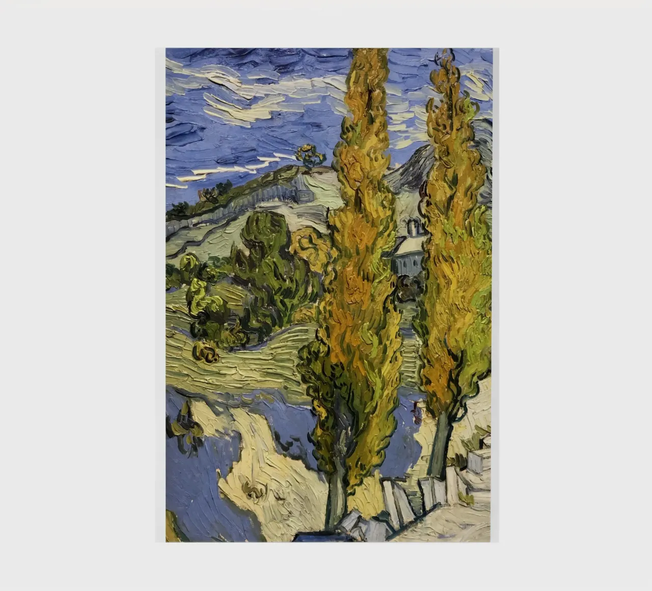 two large pine trees notebook by cloud shop