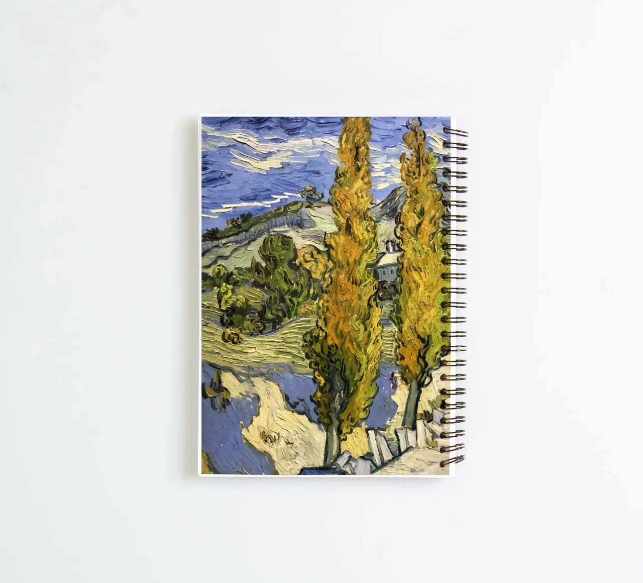 two large pine trees spiral notebook by cloud shop