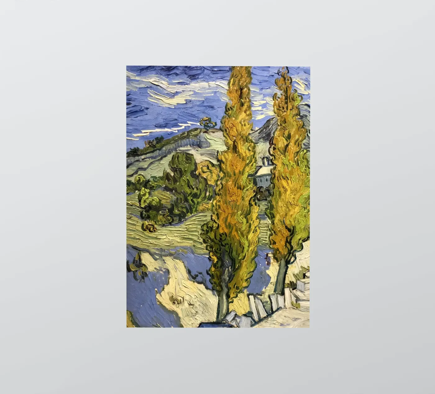 two large pine trees sticker by cloud shop