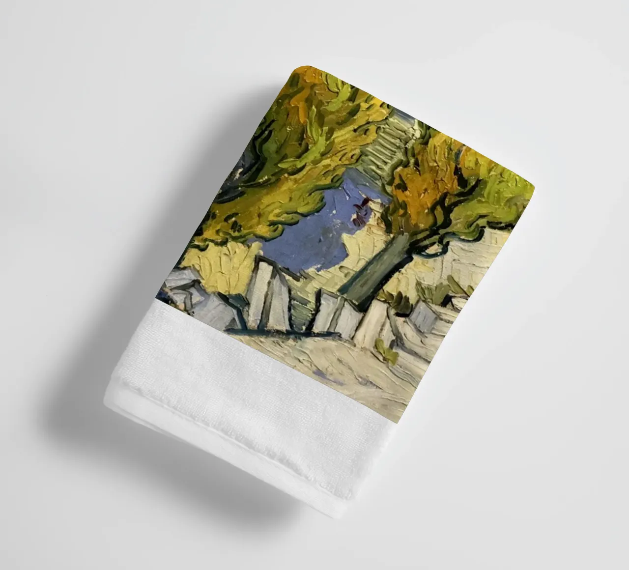 two large pine trees towel by cloud shop