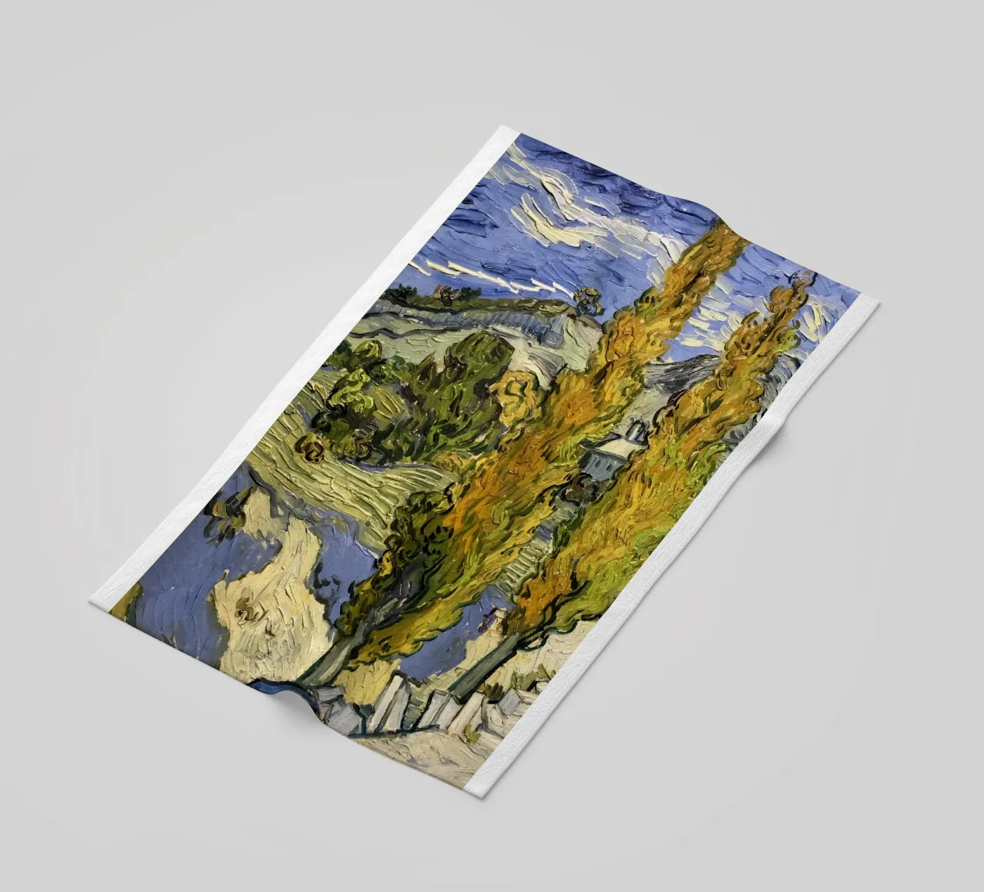 two large pine trees strandhanddoek van cloud shop