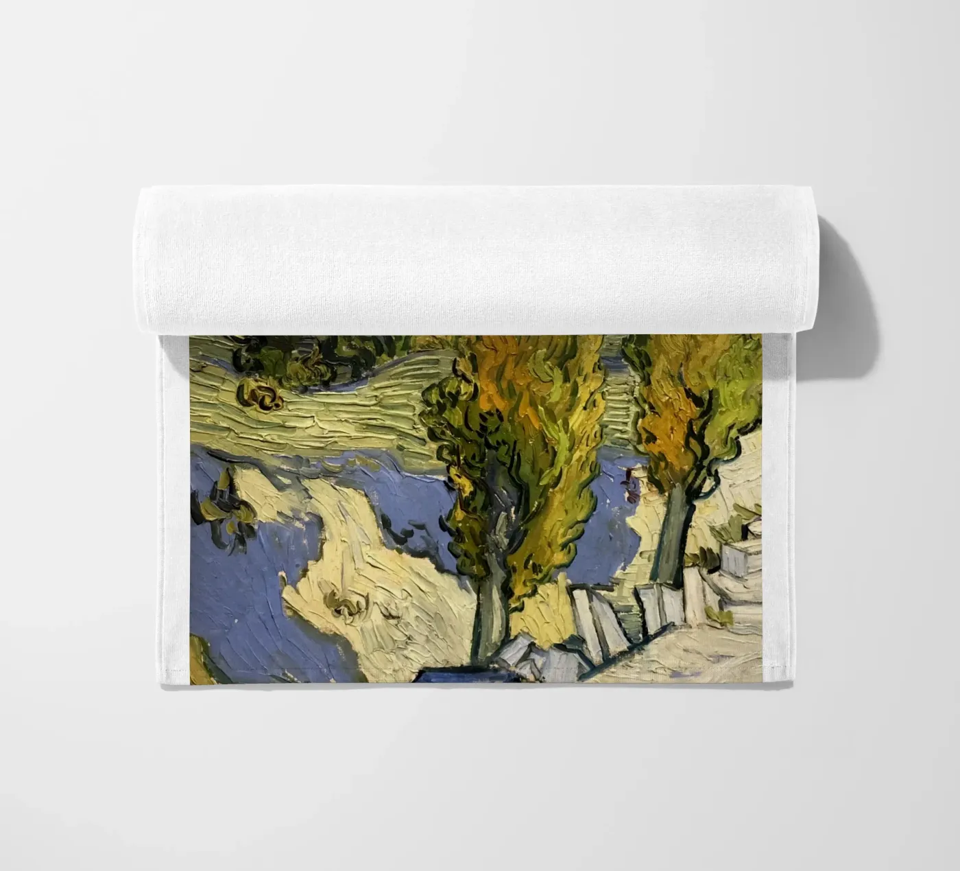 two large pine trees strandhanddoek van cloud shop