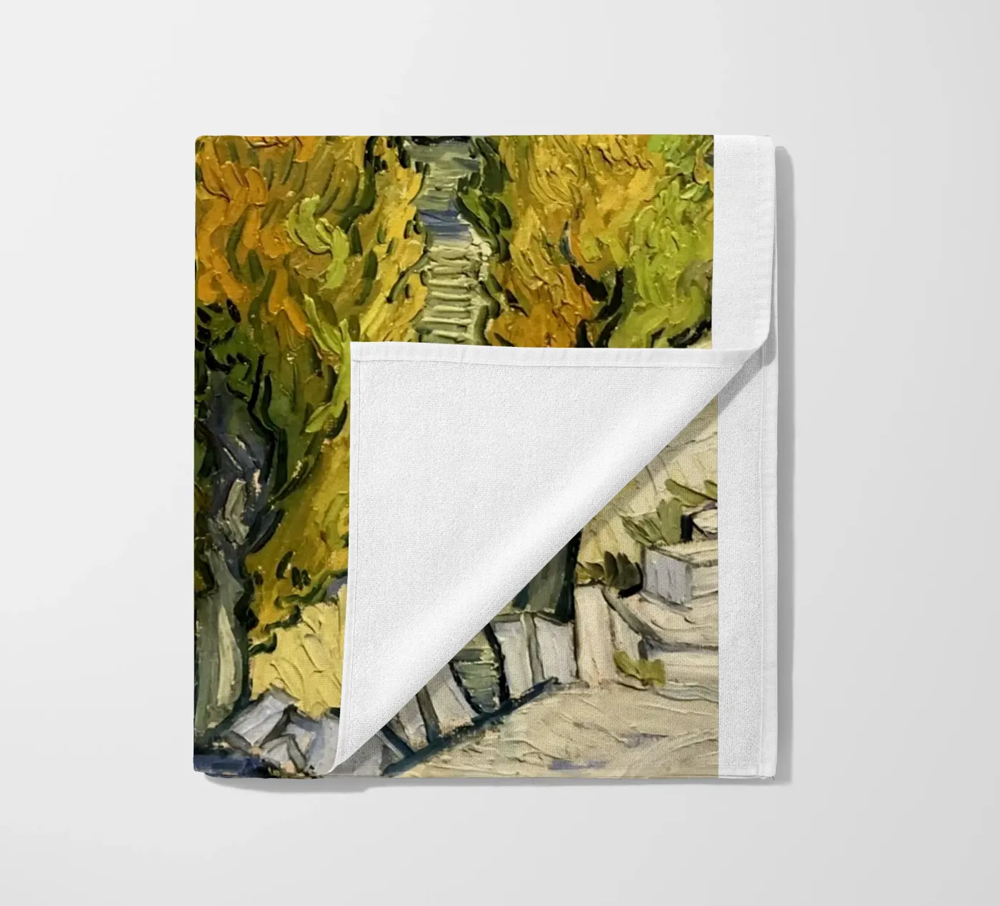 two large pine trees strandhanddoek van cloud shop