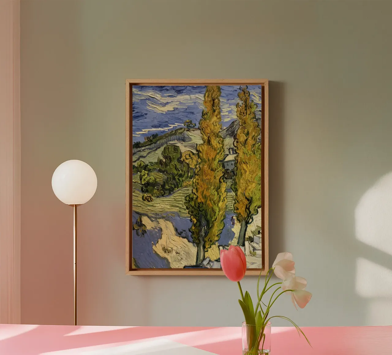 two large pine trees tela da cloud shop