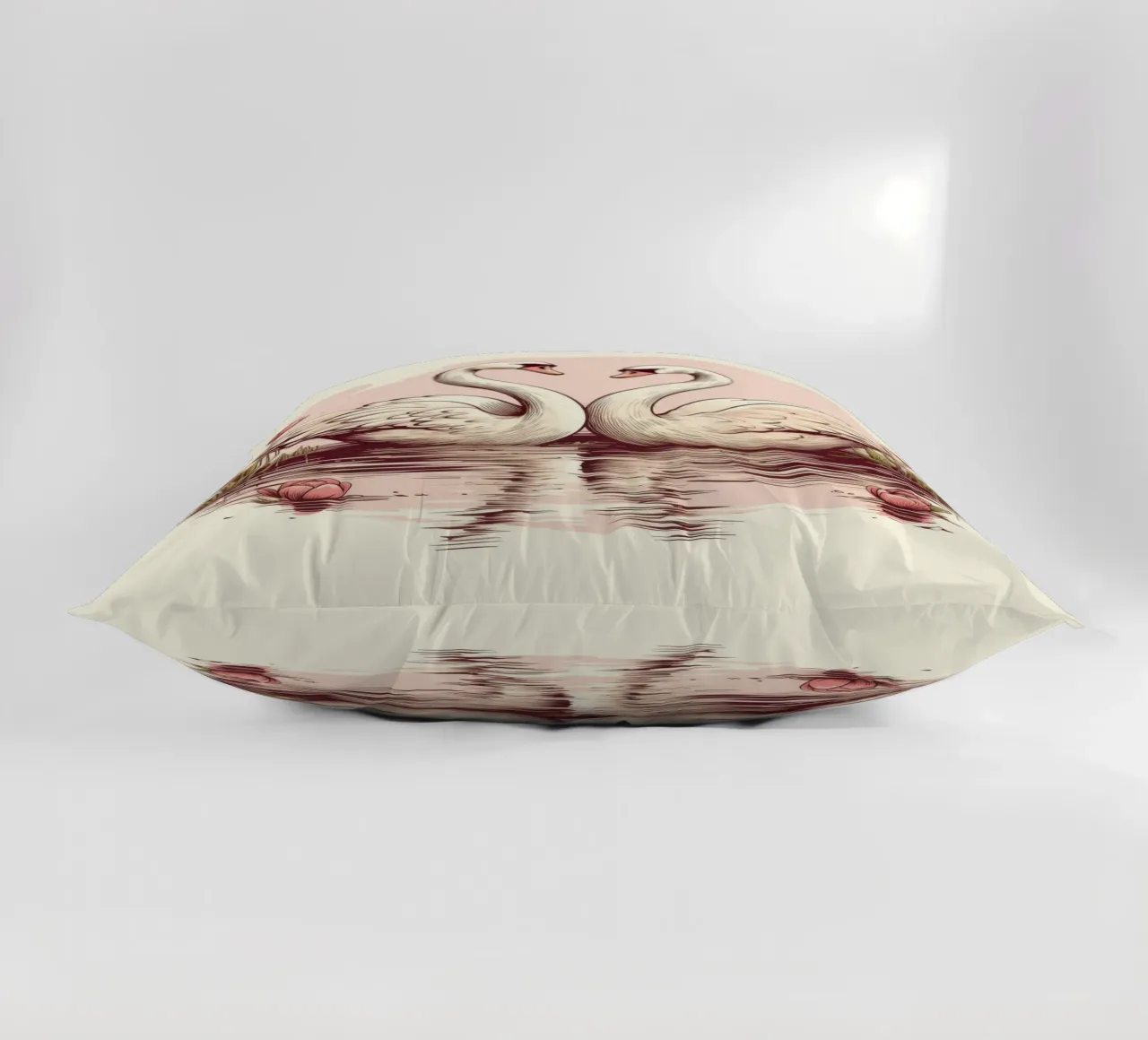 Duo di cigni retrò cuscino da Funny Animals