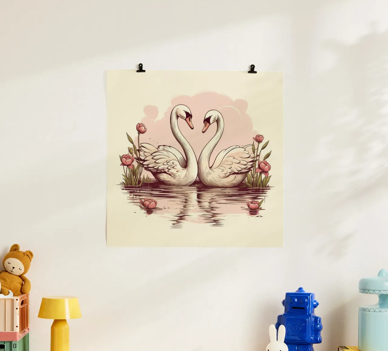 Retro Schwan Duo Hahnemühle von Funny Animals