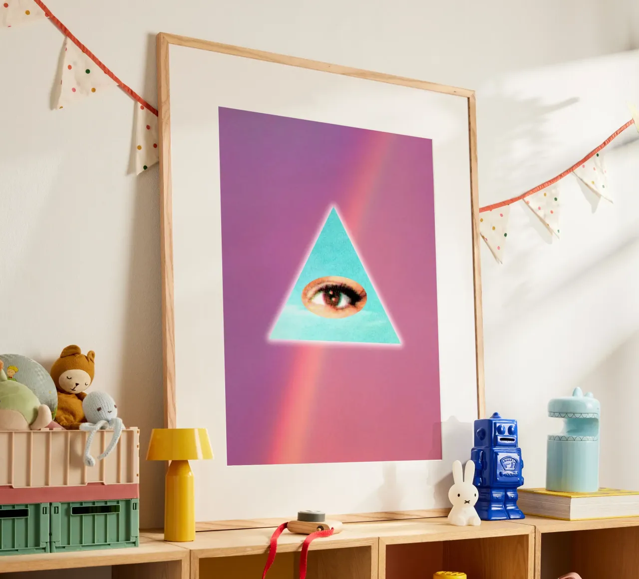 Eye see you poster con telaio in alluminio da MsGonzalez