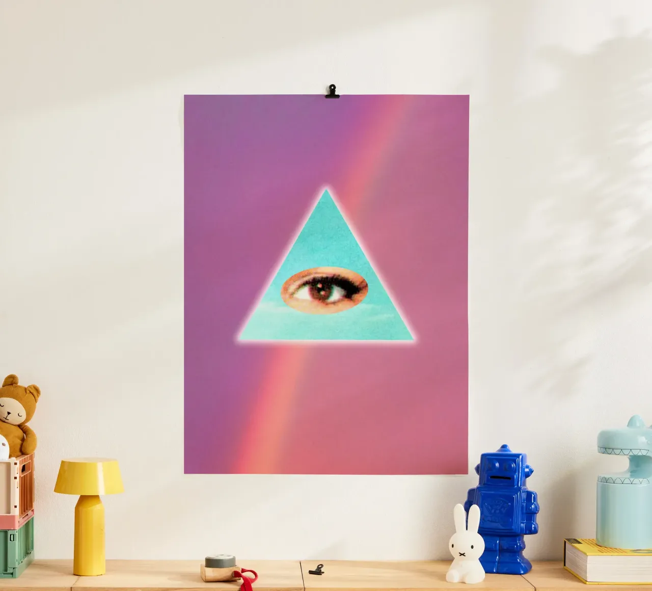Eye see you poster con telaio in alluminio da MsGonzalez