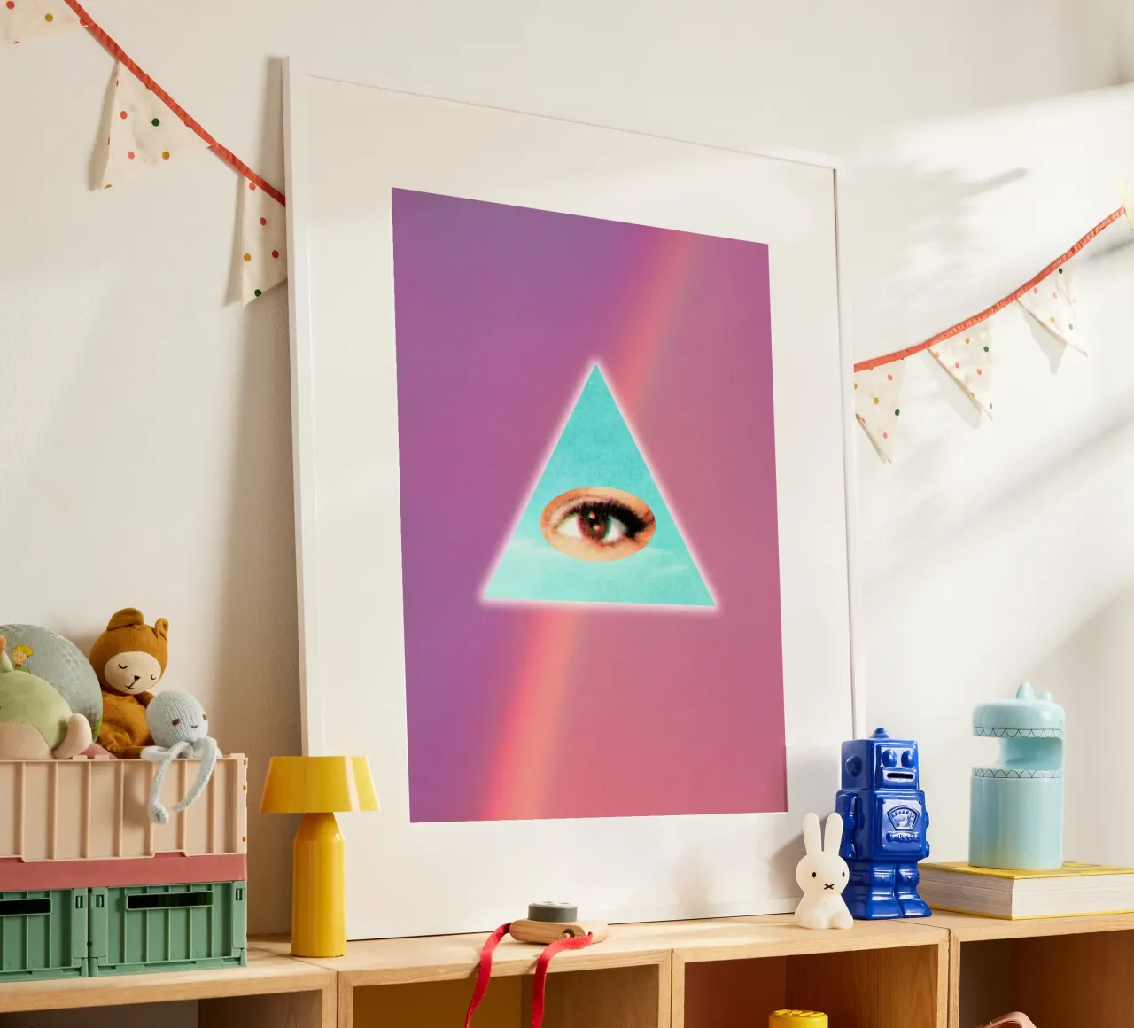 Eye see you poster con telaio in alluminio da MsGonzalez