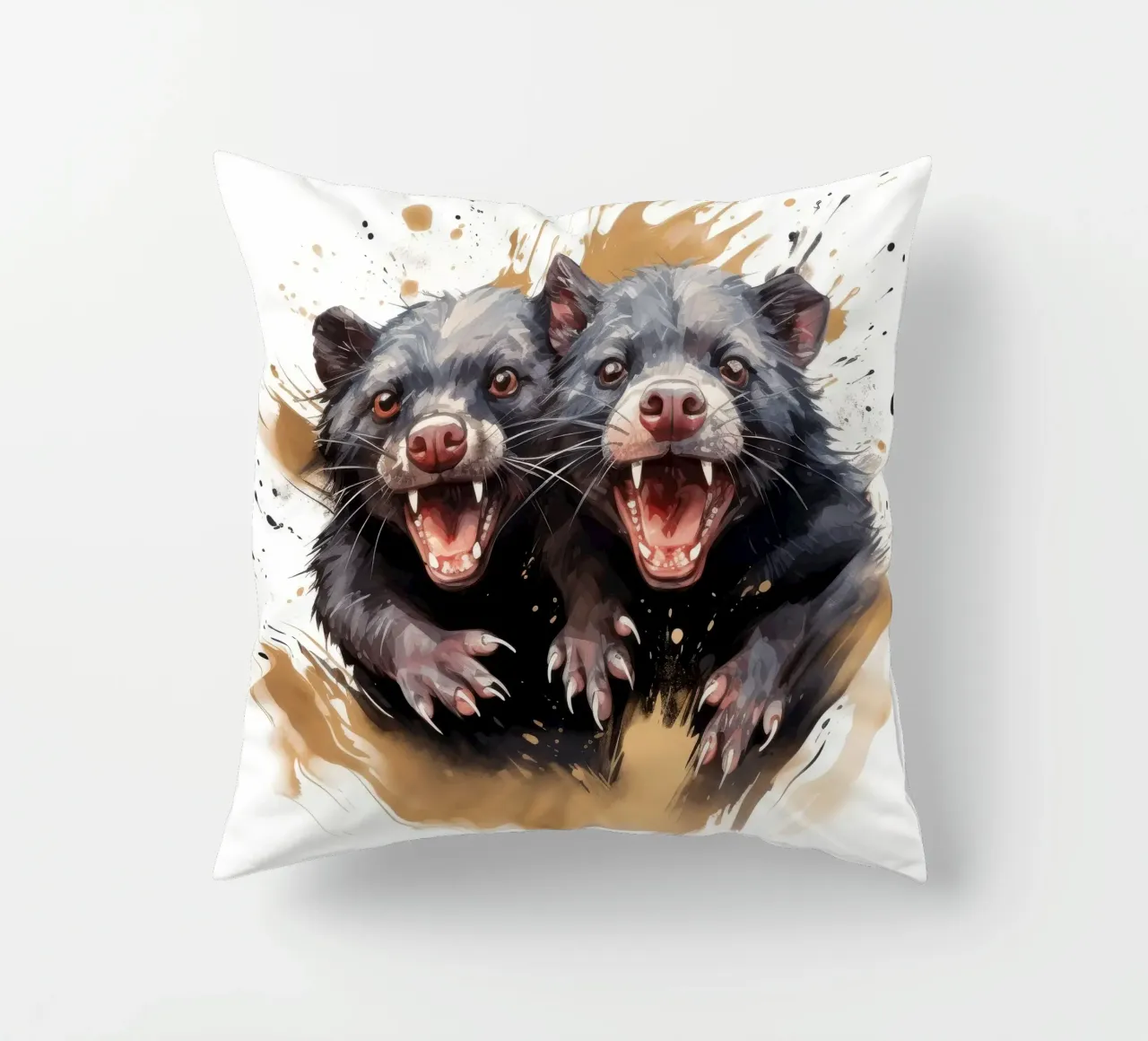 Retro Tasmanian Devil Duo cuscino da Funny Animals
