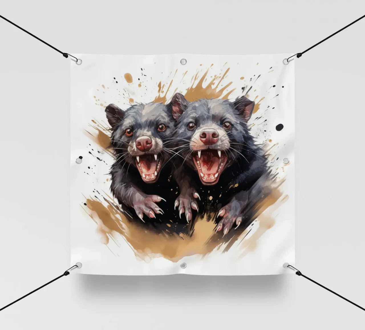 Retro Tasmanian Devil Duo telo in pvc da Funny Animals