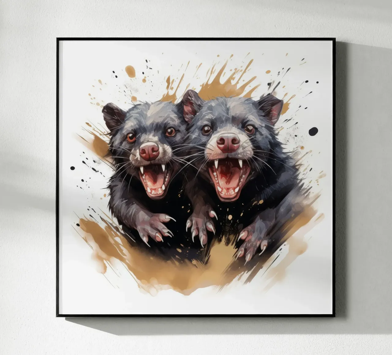 Retro Tasmanian Devil Duo plexiglass da Funny Animals