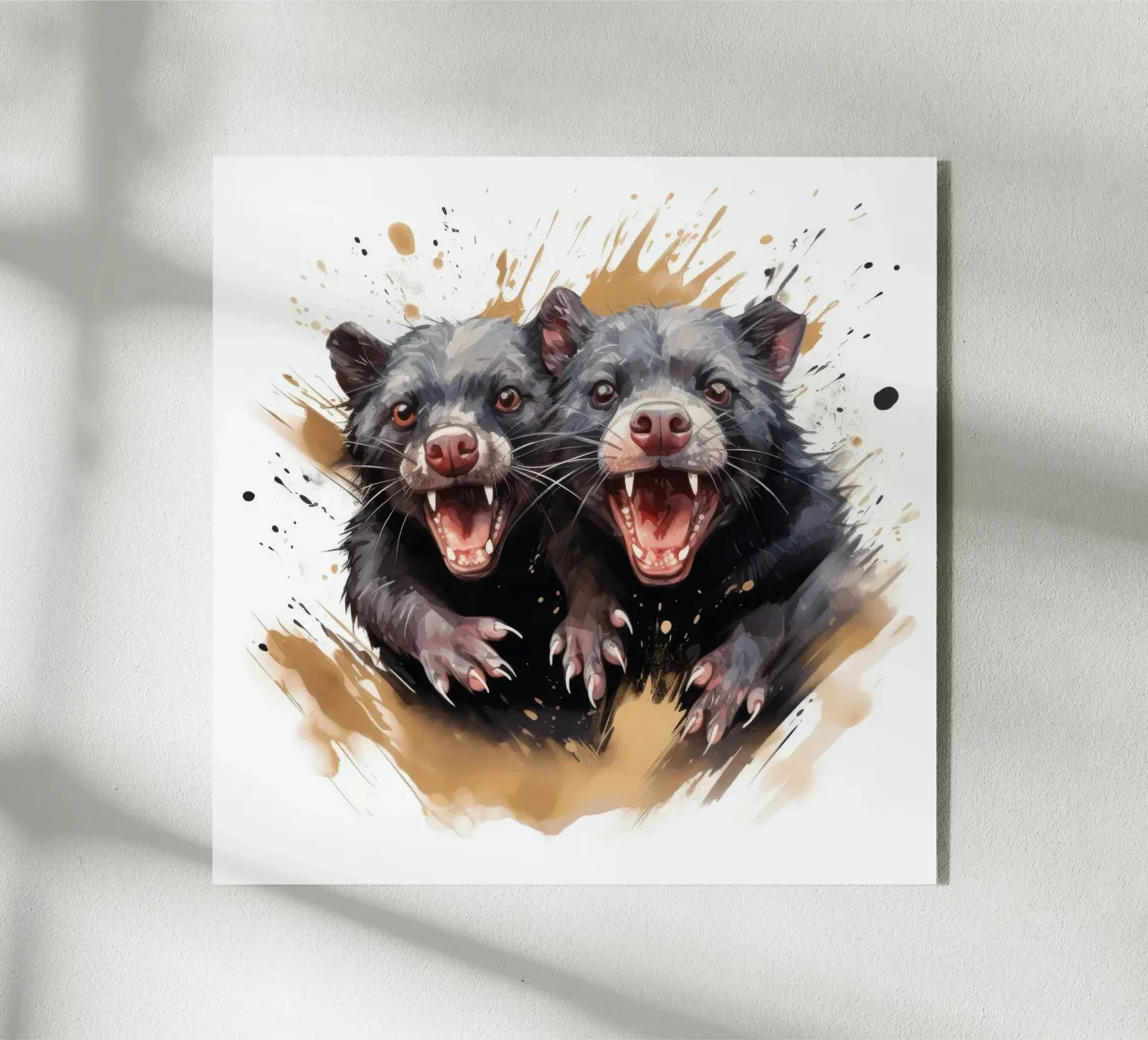 Retro Tasmanian Devil Duo plexiglass da Funny Animals