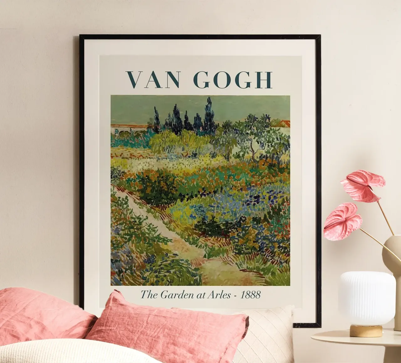 giardino verde e rigoglioso poster con telaio in alluminio da cloud shop