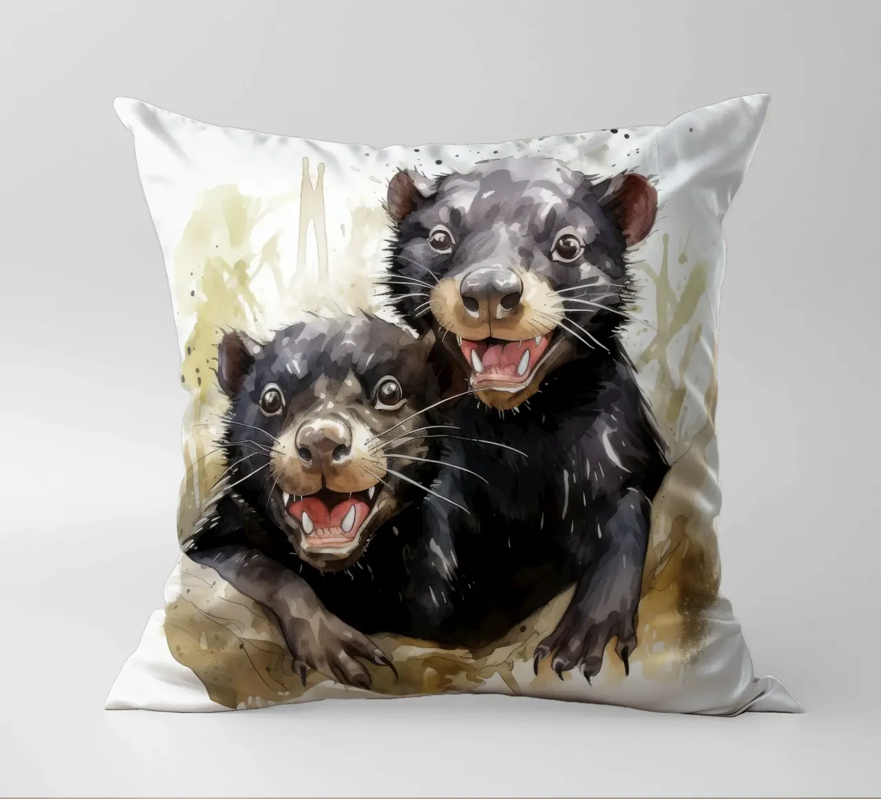 Retro Tasmanian Devil Duo cuscino da Funny Animals