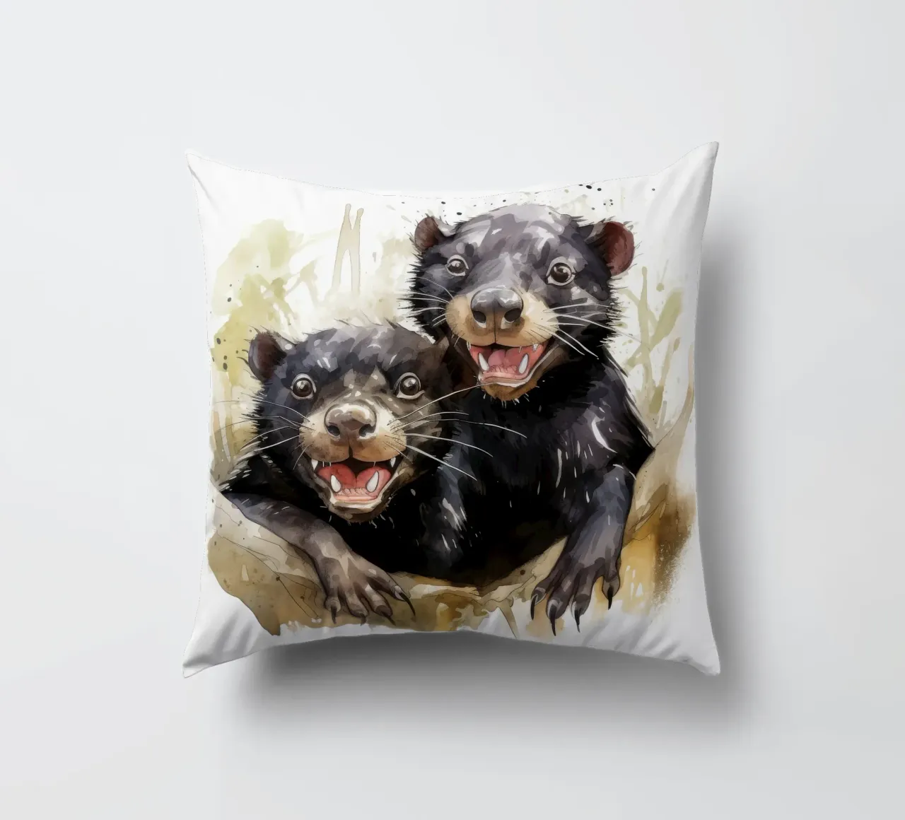 Retro Tasmanian Devil Duo cuscino da Funny Animals