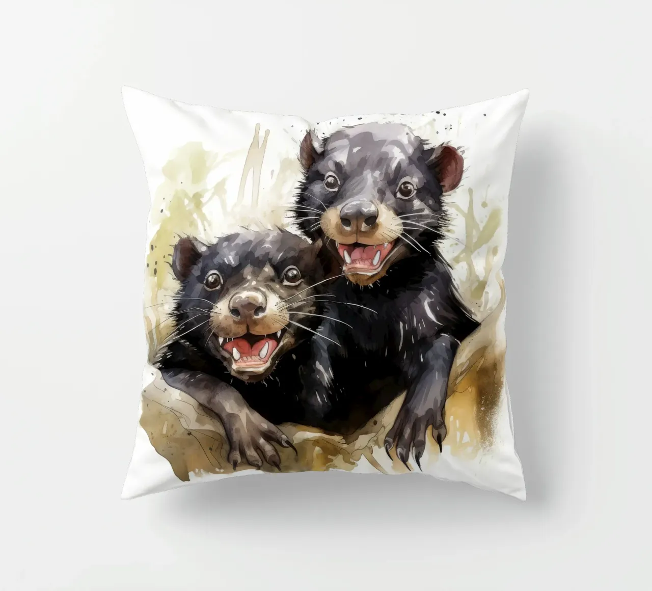 Retro Tasmanian Devil Duo cuscino da Funny Animals