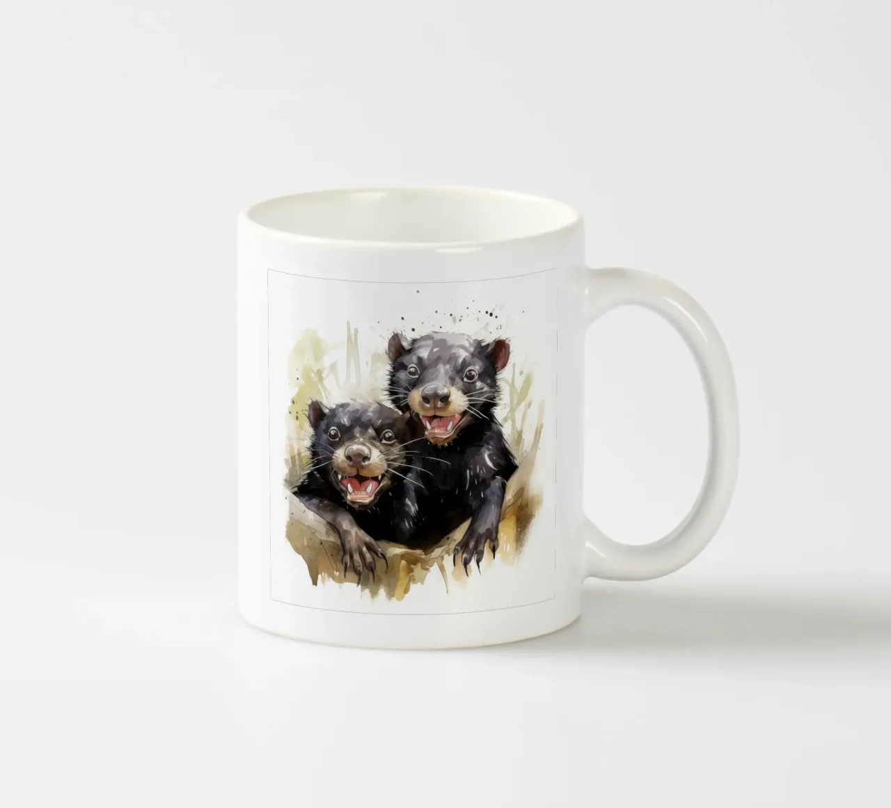 Retro Tasmanian Devil Duo tazza in ceramica da Funny Animals
