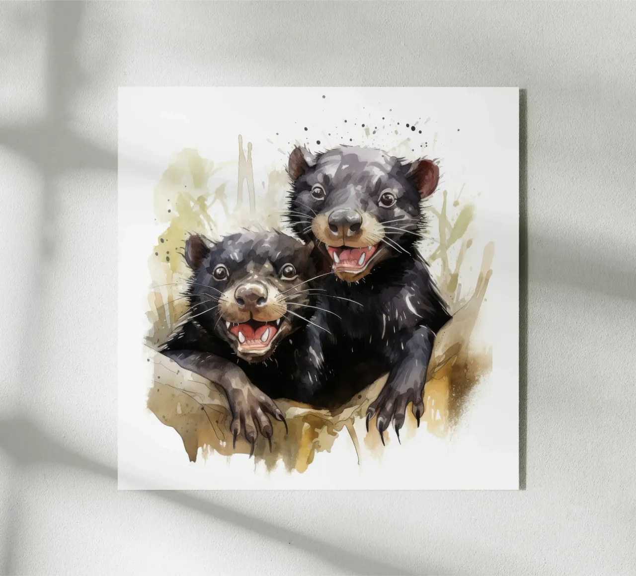 Retro Tasmanian Devil Duo plexiglass da Funny Animals