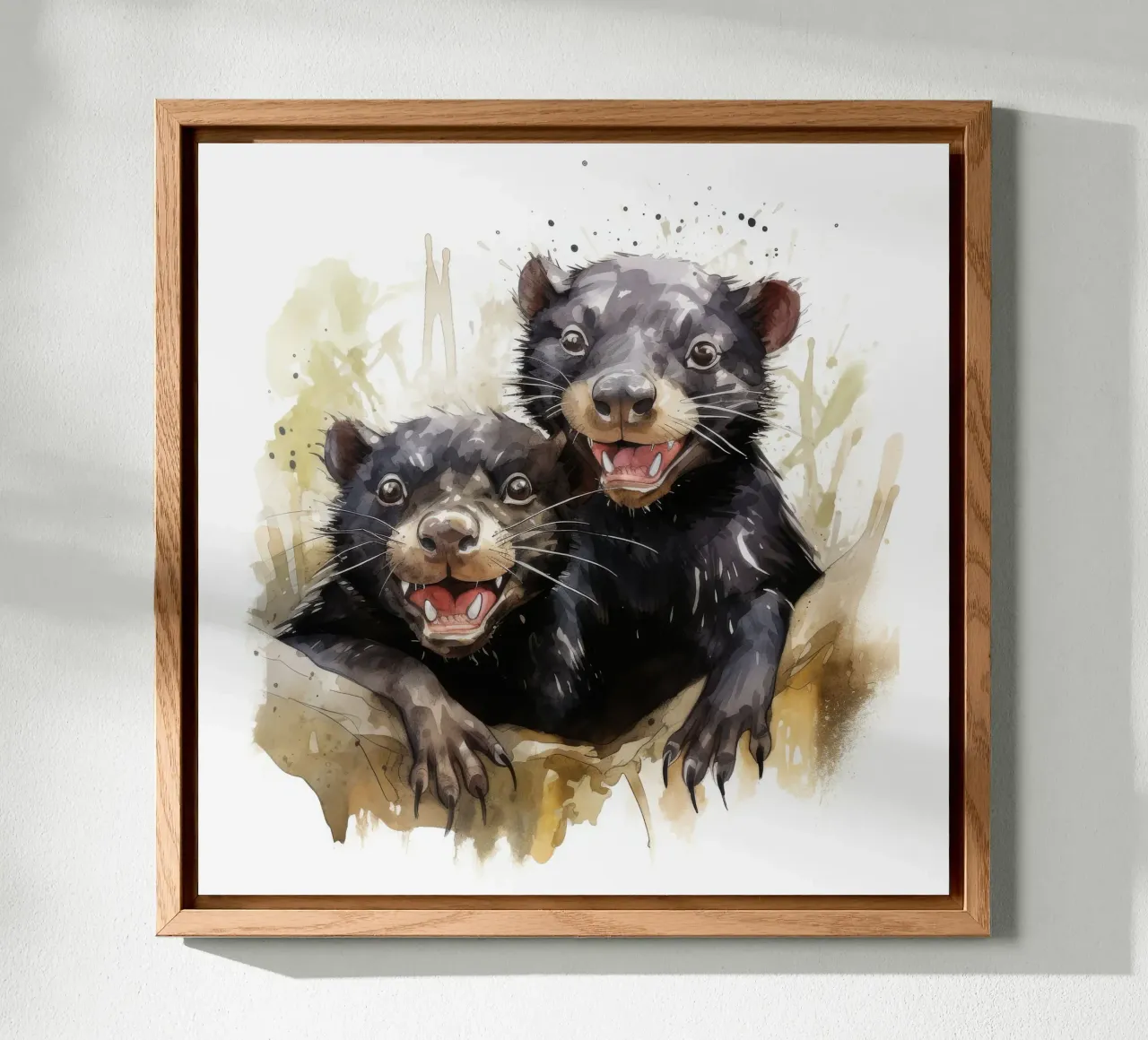 Retro Tasmanian Devil Duo alluminio dibond da Funny Animals