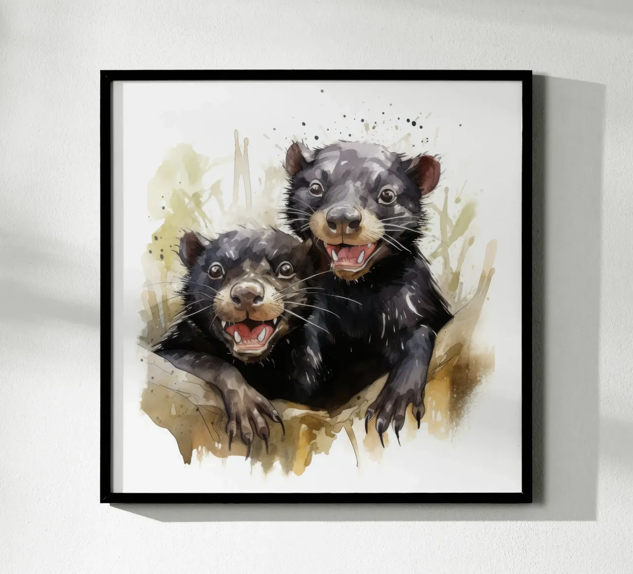 Retro Tasmanian Devil Duo carta hahnemühle da Funny Animals