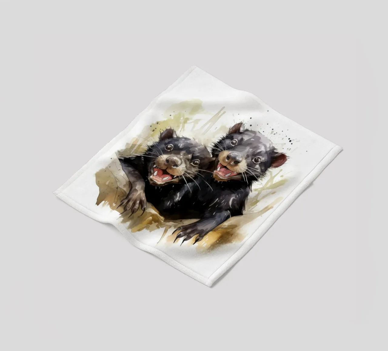 Retro Tasmanian Devil Duo coperta in pile da Funny Animals